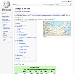 Energy in Russia