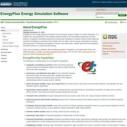 Plus Energy Simulation Software: About EnergyPlus