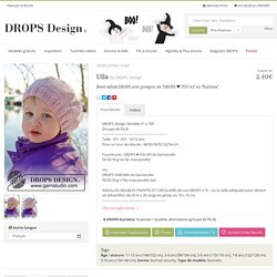 Ulla - Béret enfant DROPS avec pompon, en ”DROPS ♥ YOU #3” ou ”Karisma”. - Free pattern by DROPS Design