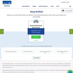 Royal Enfield Insurance: Renew or Buy Two Wheeler Insurance Online - Bharti AXA GI