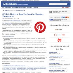 STUDY: Pinterest Tops Facebook In Shopping Engagement