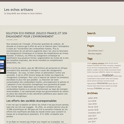 Solution Eco Energie (Soleco France) et son engagement pour l’environnement - Soleco France Avis