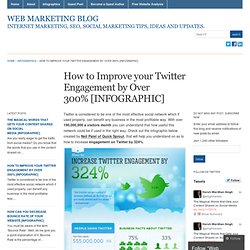 How to Improve your Twitter Engagement by Over 300% [INFOGRAPHIC] « Web Marketing Blog