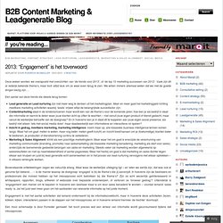 B2B Content Marketing & Leadgeneratie Blog