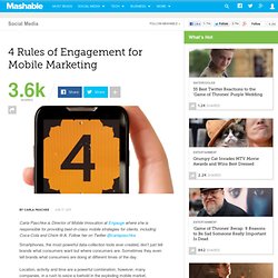 4 Rules of Engagement for Mobile Marketing