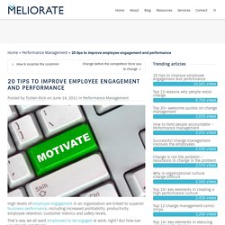 20 tips to improve employee engagement and performance
