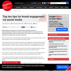 Top ten tips for brand engagement via social media
