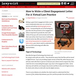 How to Write a Client Engagement Letter For A Virtual Law Practice