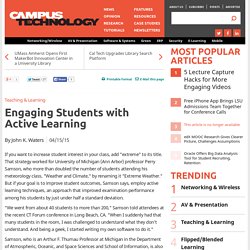 Engaging Students with Active Learning