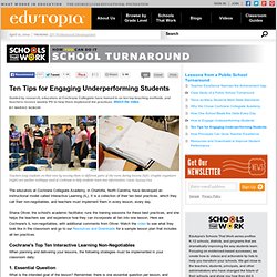 Ten Tips for Engaging Underperforming Students