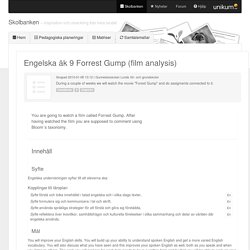 Engelska åk 9 Forrest Gump (film analysis)