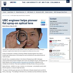 engineer helps pioneer flat spray-on optical lens