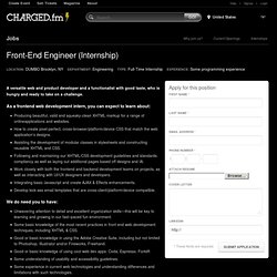 Front-End Engineer Intern – CHARGED.fm Jobs – CHARGED.fm