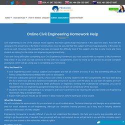 How Easily Can You Approach Topics With Civil Engineering Homework Help?
