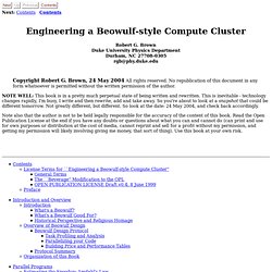 Engineering a Beowulf-style Compute Cluster
