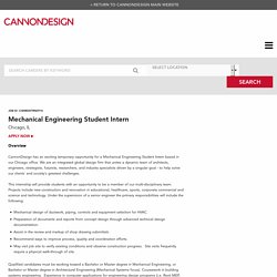 Mechanical Engineering Student Intern in Chicago, IL - CannonDesign Careers