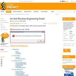 An Anti-Reverse Engineering Guide