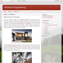 Advance Engineering: Digital Construction Technology