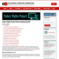 Coders’ Rights Project Reverse Engineering FAQ