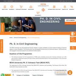 Ph. D. in Civil Engineering: Entrance Details, Eligibility, Fees