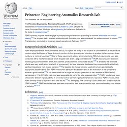 Princeton Engineering Anomalies Research Lab
