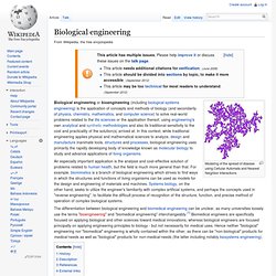 Biological engineering