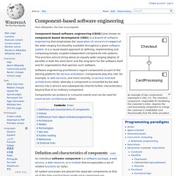 Component-based software engineering