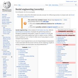 Social engineering (security)