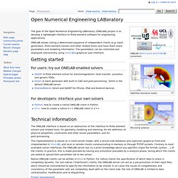 ONELAB - Open Numerical Engineering LABoratory