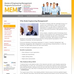 Master of Engineering Management Programs Consortium (MEMPC)