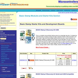 Hobby Engineering: Basic Stamp Modules and Starter Kits Section