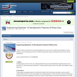 Engineering Explained: 10 Aerodynamic Features Of Race Cars - nissansportz Motorsports News Feed - nissansportz