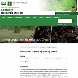 Glossary of Forest Engineering Terms