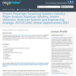 Airport Passenger Screening Systems Industry Player Analysis: RapiScan Systems, Smiths Detection, American Science and Engineering, Analogic, AUTOCLEAR, Global Opportunities 2021