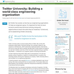 University: Building a world-class engineering organization