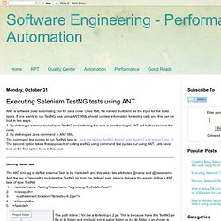 Executing Selenium TestNG tests using ANT