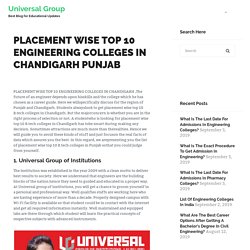 top engineering colleges in Punjab placement wise Archives » Universal Group