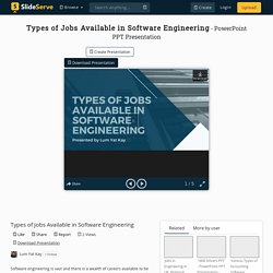 Types of Jobs Available in Software Engineering