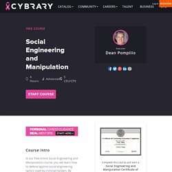 Free Online Social Engineering and Manpulation Training Class from Cybrary
