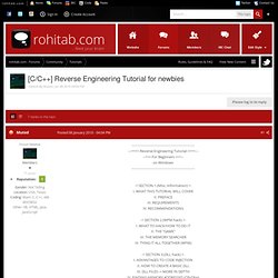 [C/C++] Reverse Engineering Tutorial for newbies