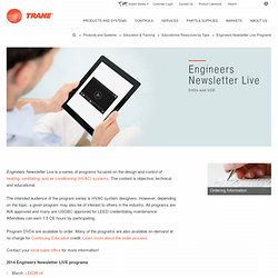 Engineers Newsletter: Live Broadcasts - Educational Resources