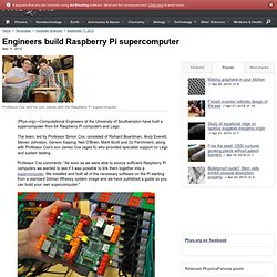 Engineers build Raspberry Pi supercomputer