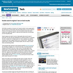 Inside search engines' war on bad results - tech - 15 December 2011