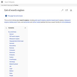 List of search engines - Wikipedia, the free encyclopedia
