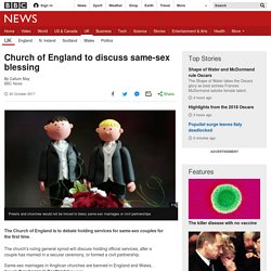 Church of England to discuss same-sex blessing