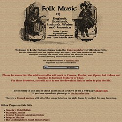 Folk Music of England, Scotland, Ireland, Wales and America