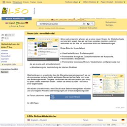 Englisch - Deutsch Wörterbuch - leo.org: Startseite