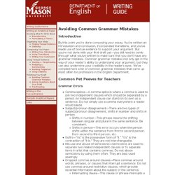 Avoiding Common Grammar Mistakes