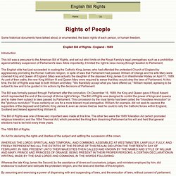 English Bill Rights