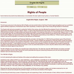 English Bill of Rights | Pearltrees